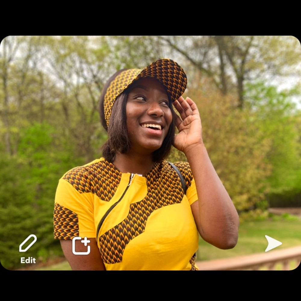 A beautiful Ankara material pattern face cap